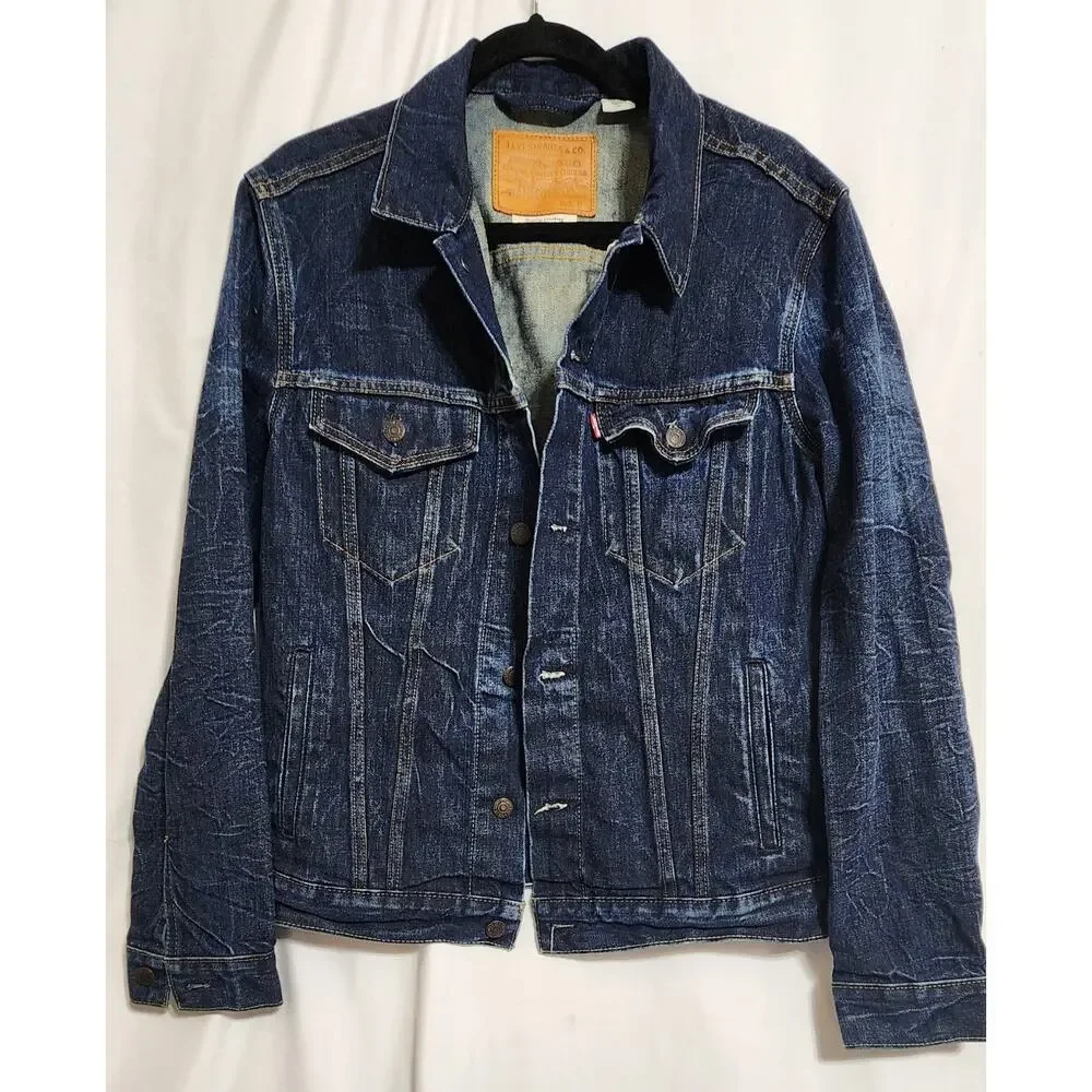 Levi’s Premium Denim Trucker‎ Jacket Leather Patch Big 
